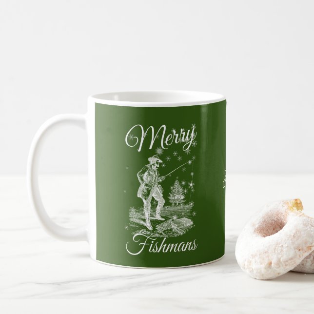 Personalisiert frohe Weihnachten Weihnachten Kaffeetasse (Mit Donut)