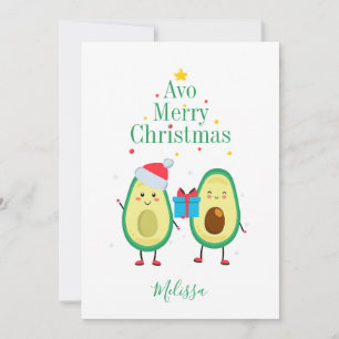 Personalisiert frohe Weihnachts-Avocado-Illustrati