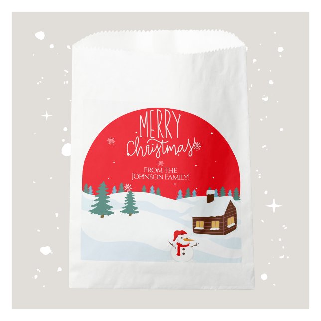 Personalisiert frohe Weihnachts-Gefälligkeitsags Geschenktütchen (Personalized Merry Christmas Favor Bags)