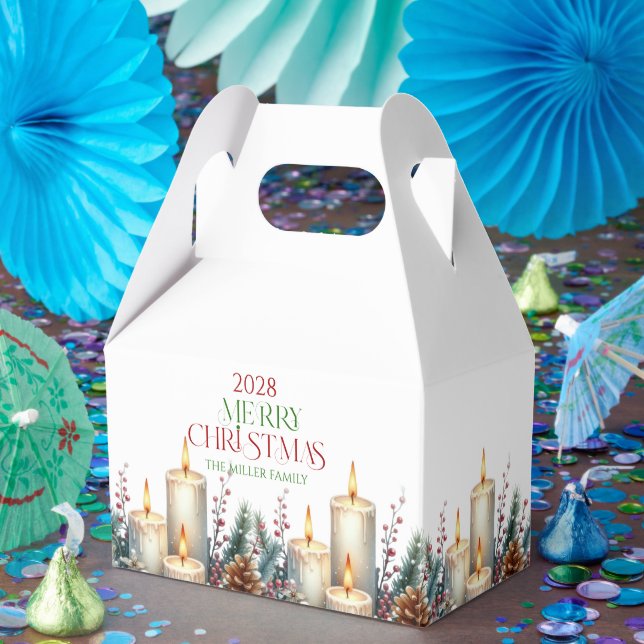 Personalisiert frohe Weihnachts Retro Typografie Geschenkschachtel (Party)