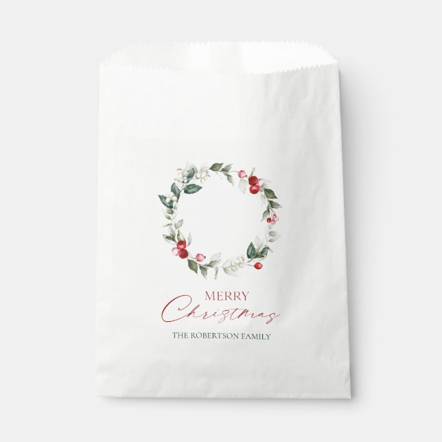 Personalisiert Frohe Weihnachtsbegütertasche Geschenktütchen (Vorderseite)