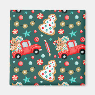 Personalisiert frohe Weihnachtsfarbe Magnet