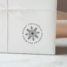 Personalisiert Frohe Weihnachtsschneeflocke Permastempel