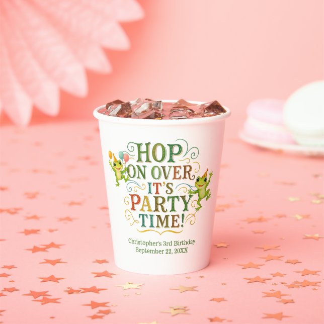 Personalisiert Froschkind Kinder Junge Mädchen Geb Pappbecher (Insitu)