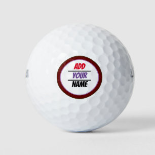 Personalisiert fügen Sie den Namen Benutzerdefinie Golfball