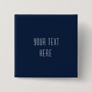 Personalisiert Fügen Sie Ihren Text Navy Blau Weiß Button