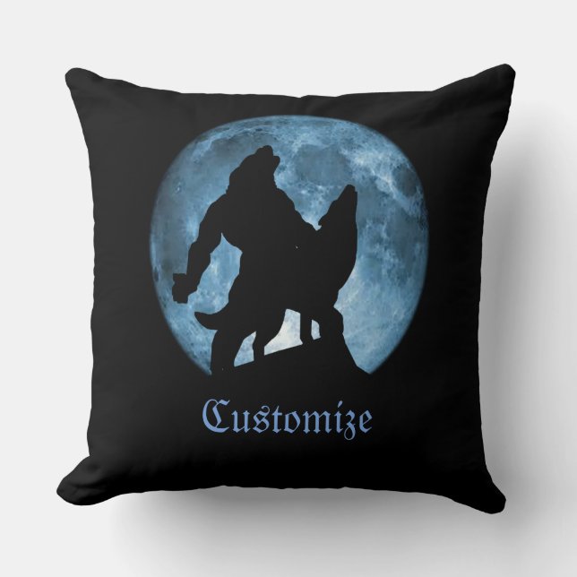 Personalisiert Full Moon Werewolf Kissen (Vorderseite)