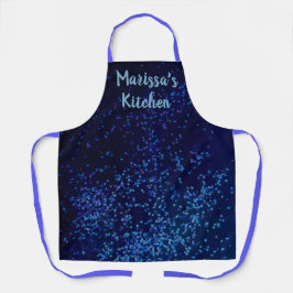 Personalisiert Fun Midnite Blue Confetti Schürze