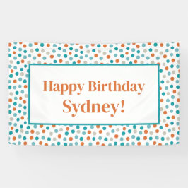 Personalisiert Fun Polka Dots Confetti Geburtstag Banner