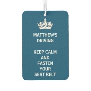 Personalisiert Funny Behielt Calm Blue Driving Autolufterfrischer
