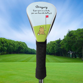 Personalisiert Funny Cartoon Cat Golf Joke Golf Headcover