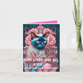 Personalisiert Funny Cat Foto Muttertag Karte
