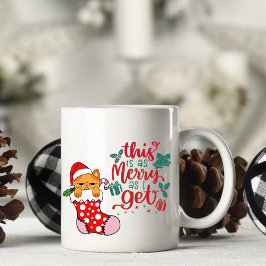 Personalisiert Funny Cat Weihnachten Tasse