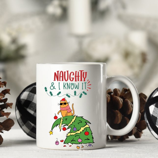 Personalisiert Funny Cat Weihnachten Tasse (Von Creator hochgeladen)
