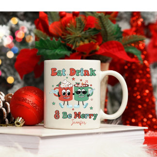 Personalisiert Funny Dancing Kakao Weihnachten Tas Kaffeetasse