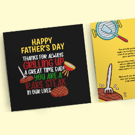 Personalisiert Funny Grill Koch Daddy Karte