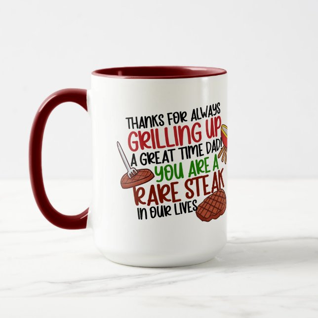 Personalisiert Funny Grill Koch Daddy Tasse (Links)