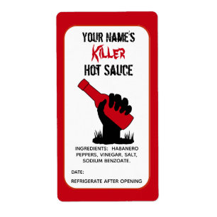 Personalisiert Funny Hot Sauce Labels Zombie Kille