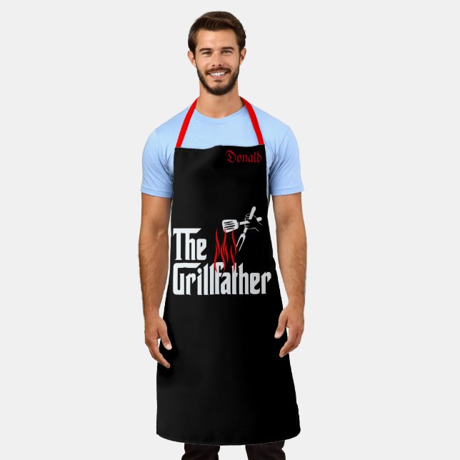 Personalisiert Funny Koch Grill Father Mens Schürze (Getragen)