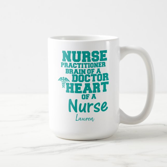 Personalisiert Funny Nurse Practitioner Kaffeemasc Kaffeetasse (Rechts)
