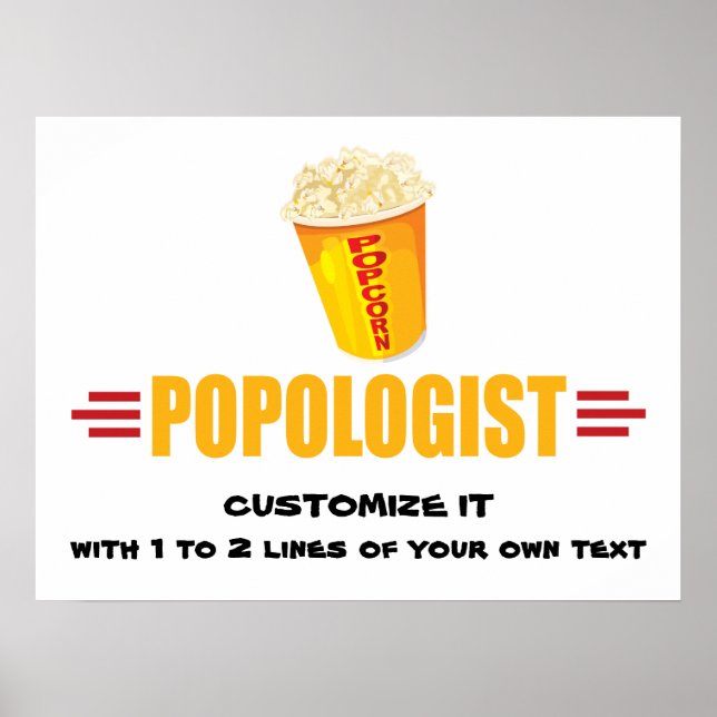 Personalisiert Funny Popcorn Poster (Vorne)