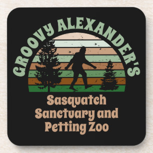 Personalisiert Funny Sasquatch Sanctuary Getränkeuntersetzer