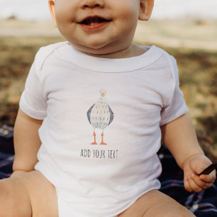 Personalisiert Funny Seagull Baby Strampler