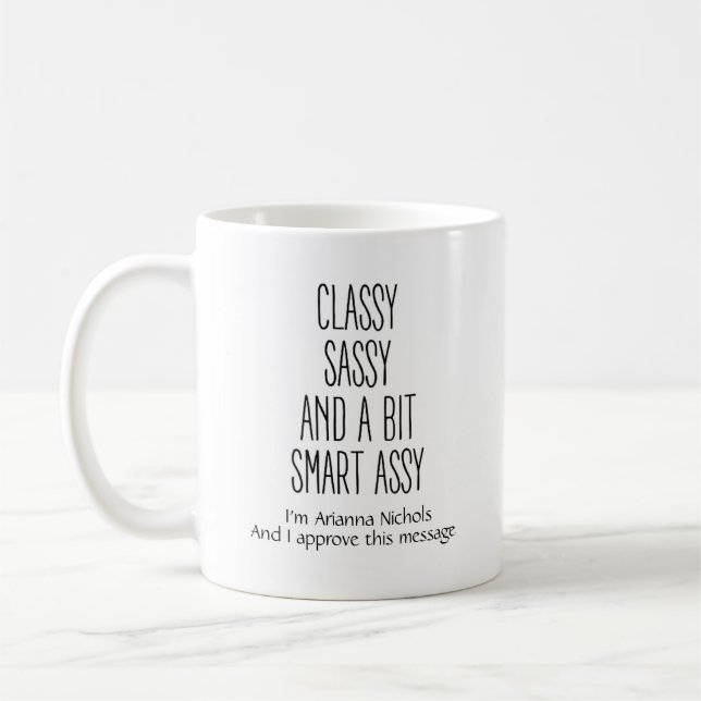 Personalisiert Funny Spaß Trendy Classic Tasse, 11 Kaffeetasse (Links)