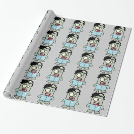 Personalisiert FUNNY ZOMBIE Cartoon Geschenkpapier