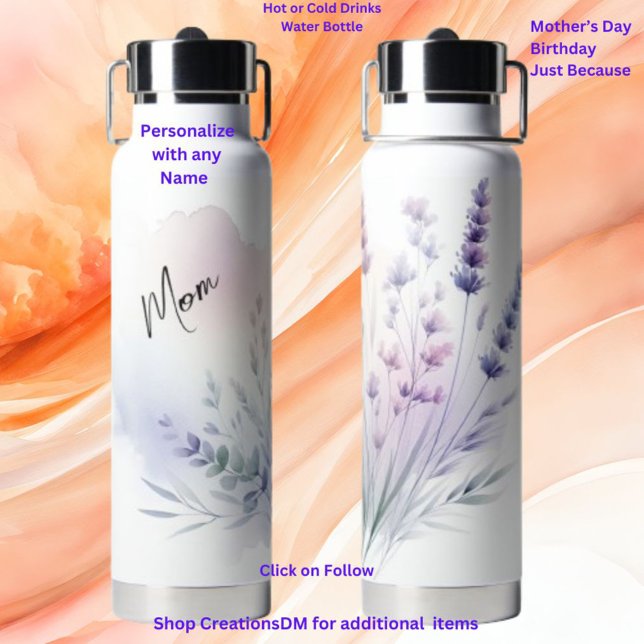 Personalisiert für die Mama oder für alle Menschen Trinkflasche (Von Creator hochgeladen)