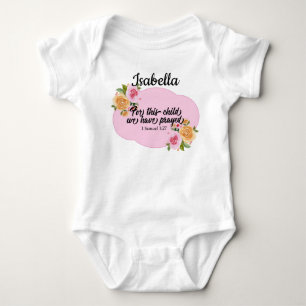 Personalisiert für dieses Kind haben wir gebetet Baby Strampler