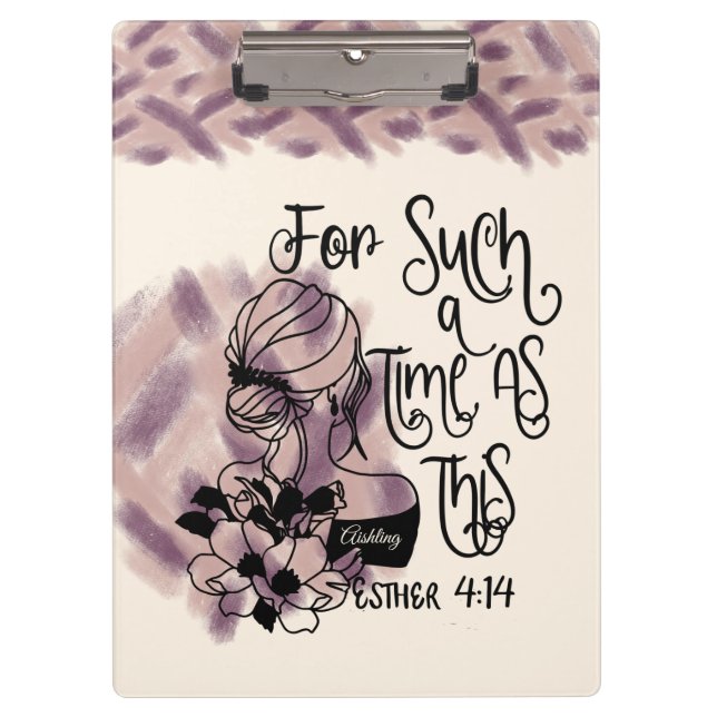 Personalisiert für eine solche Zeit  Klemmbrett (Vorderseite)