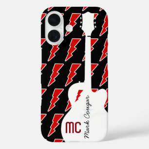 personalisiert für einen coolen Gitarristen iPhone 16 Hülle