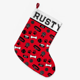 Personalisiert für Ihren Haustier Großer Weihnachtsstrumpf