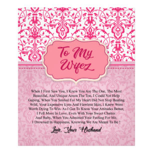 Personalisiert für meine Ehefrau  Ideen Valenting Fotodruck