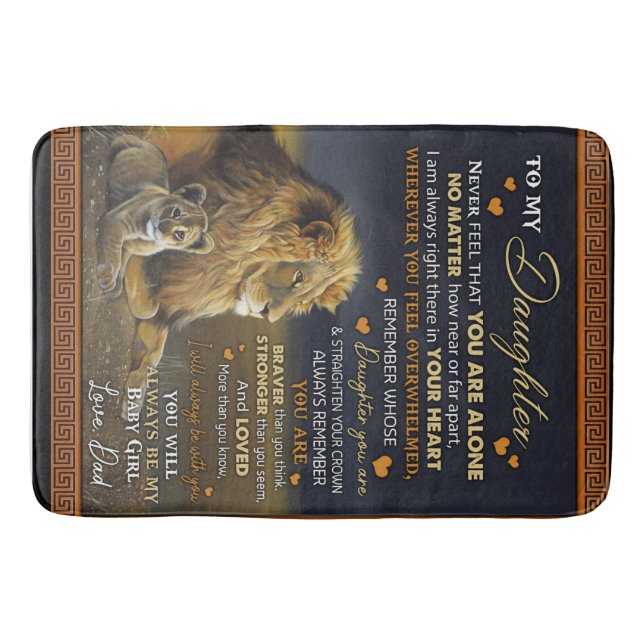 Personalisiert für meine Tochter aus dem Vater, Badematte (Vorderseite)