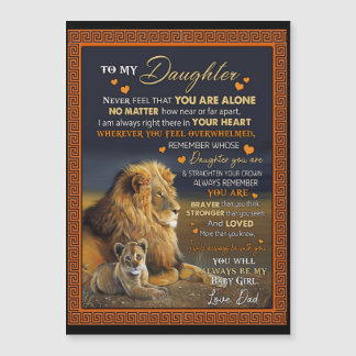 Personalisiert für meine Tochter aus dem Vater, Magnetkarte