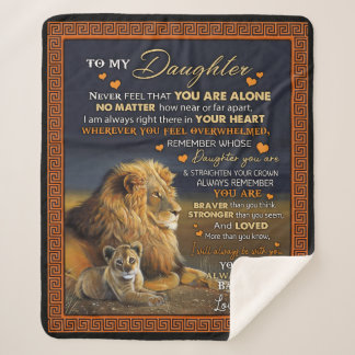 Personalisiert für meine Tochter aus dem Vater, Sherpadecke