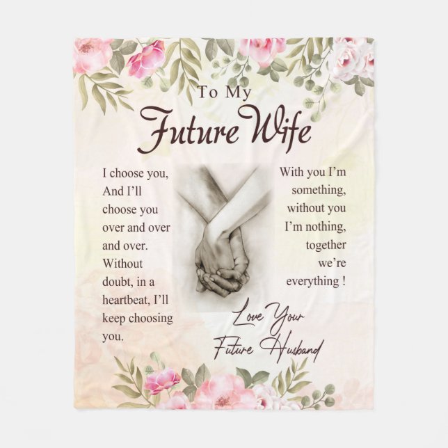 Personalisiert für meine zukünftige Ehefrau Blanka Fleecedecke (Vorderseite)