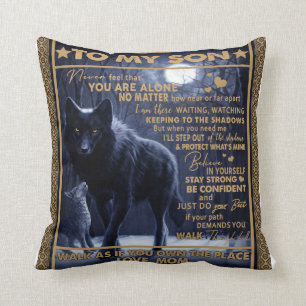 Personalisiert für meinen Sohn, Brief von der Mama Kissen