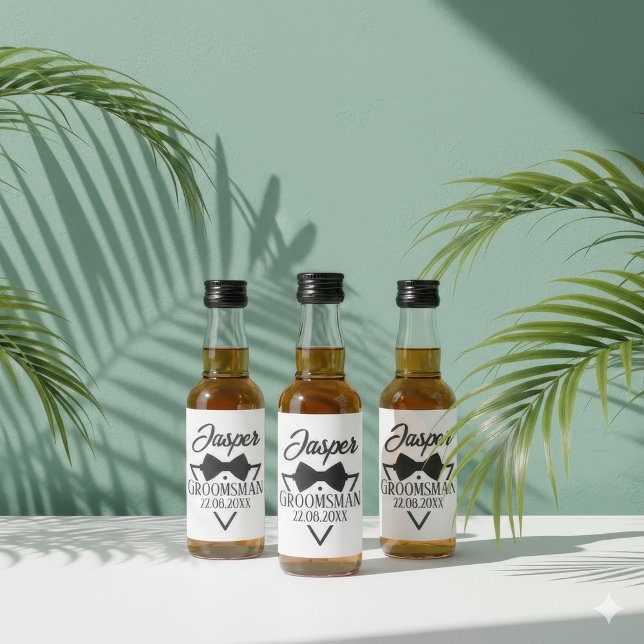 Personalisiert für Trauzeuge Alkoholflaschenetikett (label for a bottle for a Groomsman)