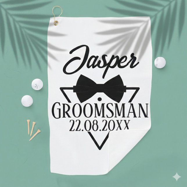 Personalisiert für Trauzeuge Golfhandtuch (Personalized for Groomsman Golf Towel Custom Name )