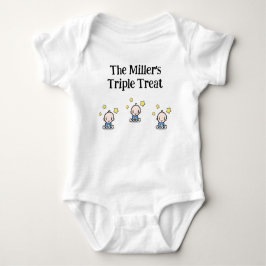 personalisiert für Triole-Jungs, Geschenkidee, Baby Strampler
