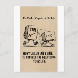 Personalisiert für Vater Kapitän seiner Lebenspost Postkarte