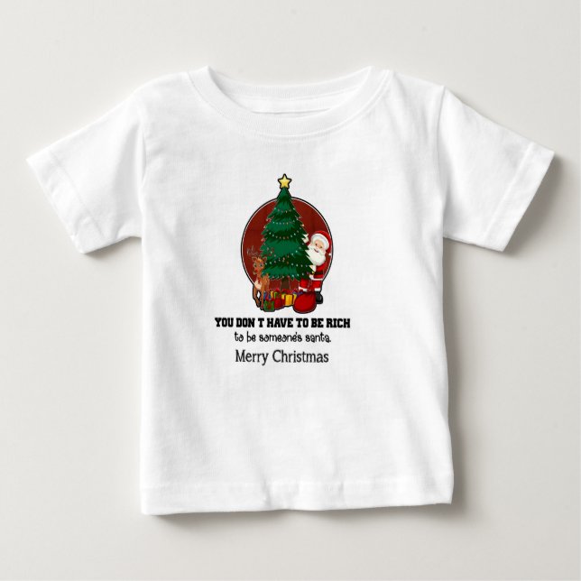 Personalisiert für Weihnachten Baby T-shirt (Vorderseite)