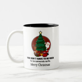 Personalisiert für Weihnachten Zweifarbige Tasse