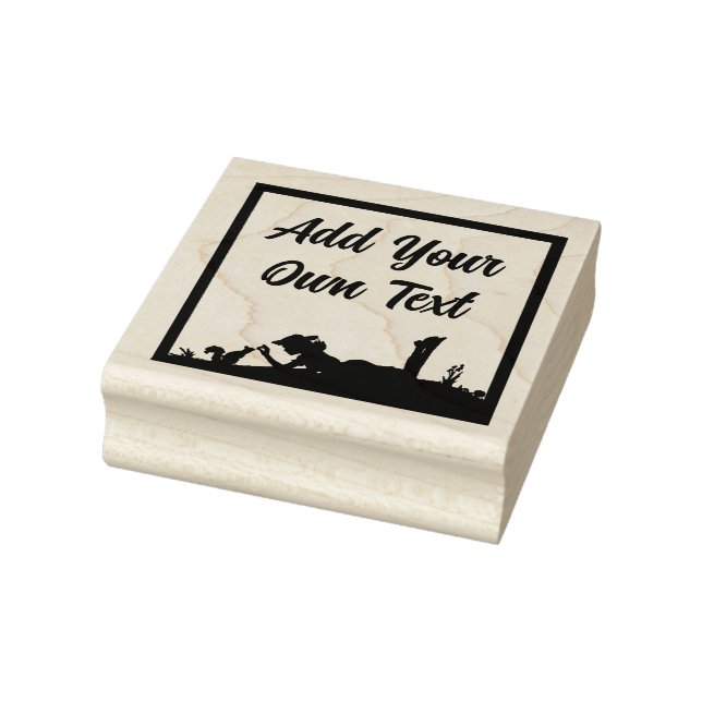 Personalisiert Fütternd Tiere Holz Briefmarke Gummistempel (Stempel)