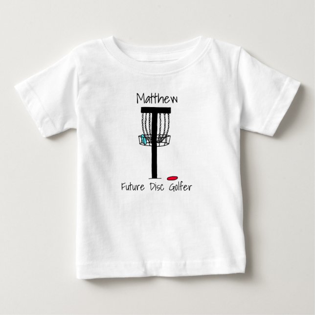 Personalisiert Future Disk Golfer Baby T-shirt (Vorderseite)