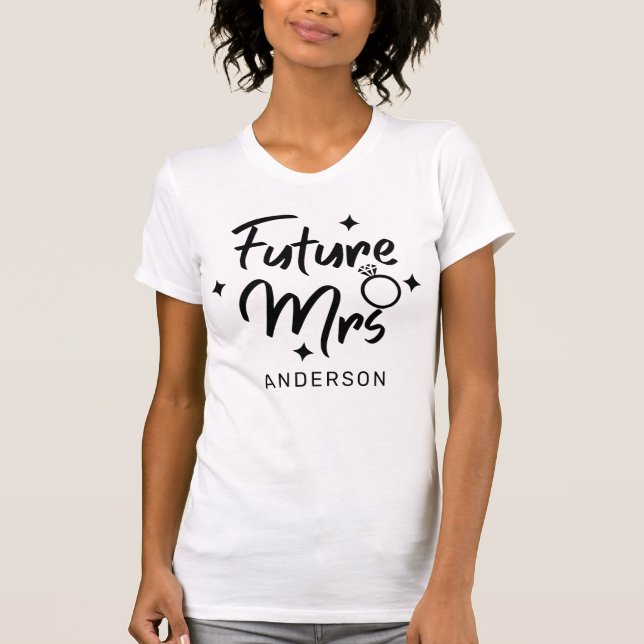 Personalisiert Future Frau Brautparty T - Shirt (Vorderseite)