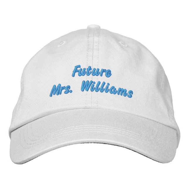 Personalisiert Future Mrs Bride Gift Custom Beach Bestickte Baseballkappe (Vorderseite)